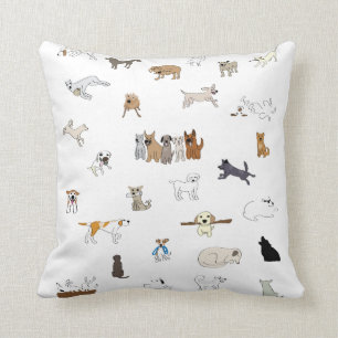 Coussin Multi-Chiens - carreau