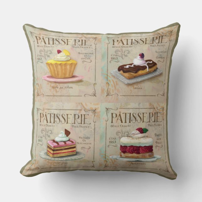 Coussin multi français de Patisserie (Recto)
