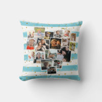 Multi Photo Collage Forme de Coeur Famille Mignon