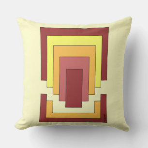Coussin Multicolor Abstrait rectangle (style les années 70