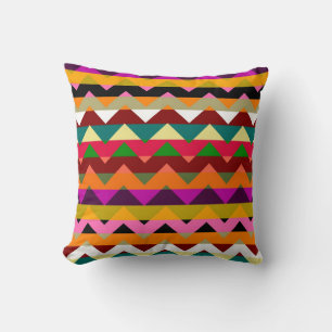 Coussin Multicolor Chevron Zigzag Stripe Motif 11