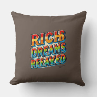 coussin multicolore "Rich Dreams Realized"