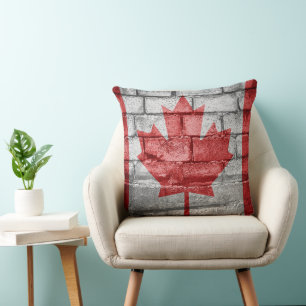 Coussin Mur du drapeau du Canada