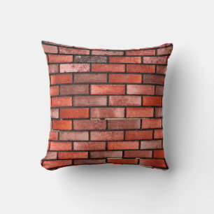 Coussin Mur en brique rouge, arrière - plan en brique roug
