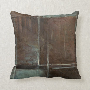 Coussin Mur en brique rouge et gris