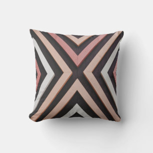 Coussin Mur rose, noir et blanc