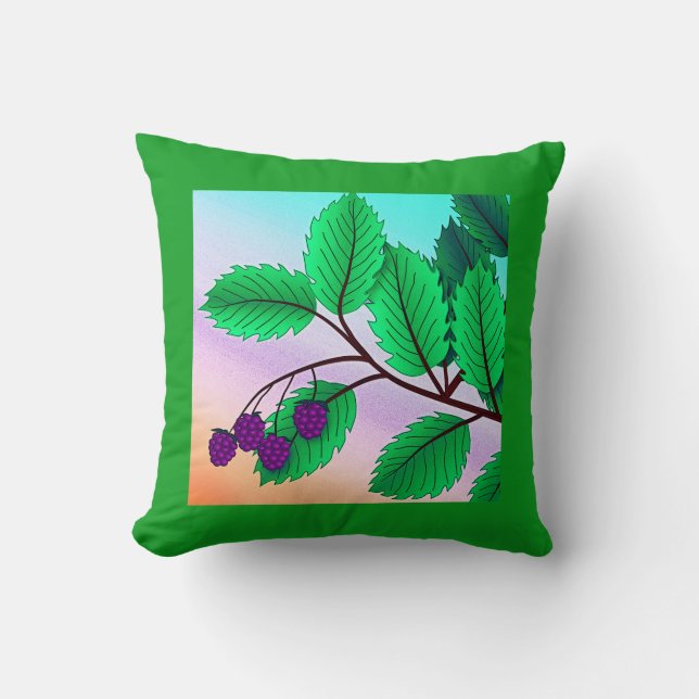 Coussin Mûres sur une branche (Recto)