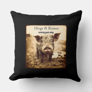 Coussin Murmurages de Ferme & Baisers Boueux Personnalisés