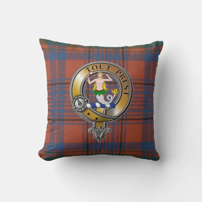 Coussin Murray Tartan & Badge (Recto)
