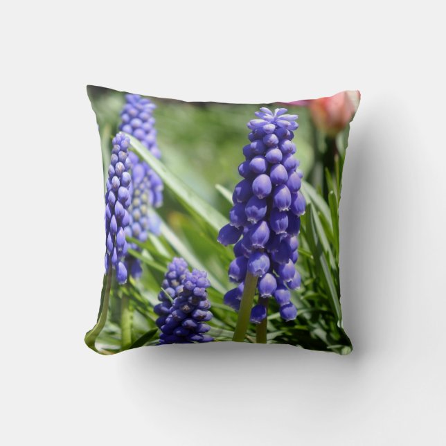 Coussin Muscari (Hyacinthe aux raisins) Lève (Recto)