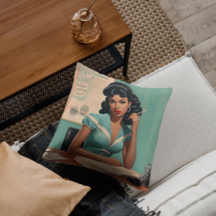 Coussin Muse littéraire : Étude Vintage