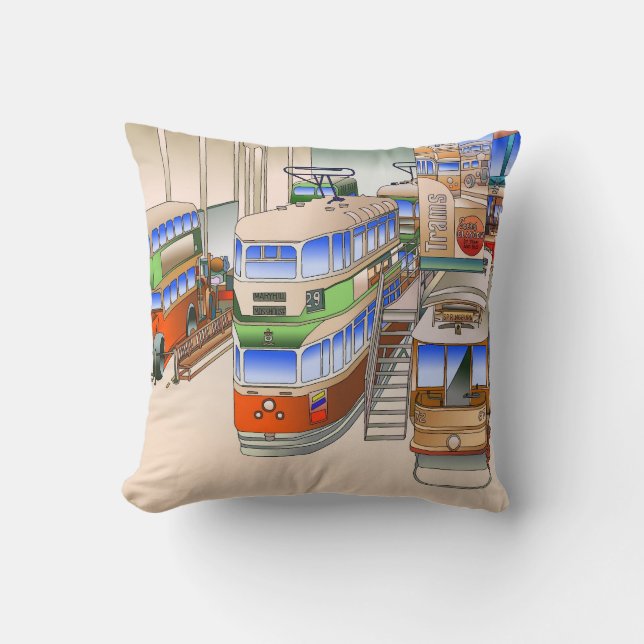 Coussin Musée Glasgow Ecosse de transport de Glasgow (Recto)