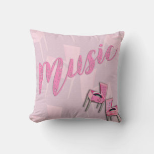 Coussin Music Rose Retro