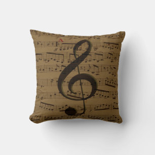 Coussin Musical Treble Clef Sheet Musique Classique
