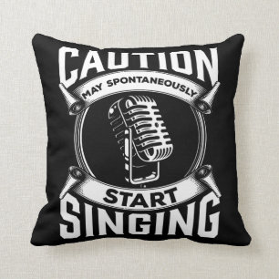 Coussin Musicien chanteur de musique de chant