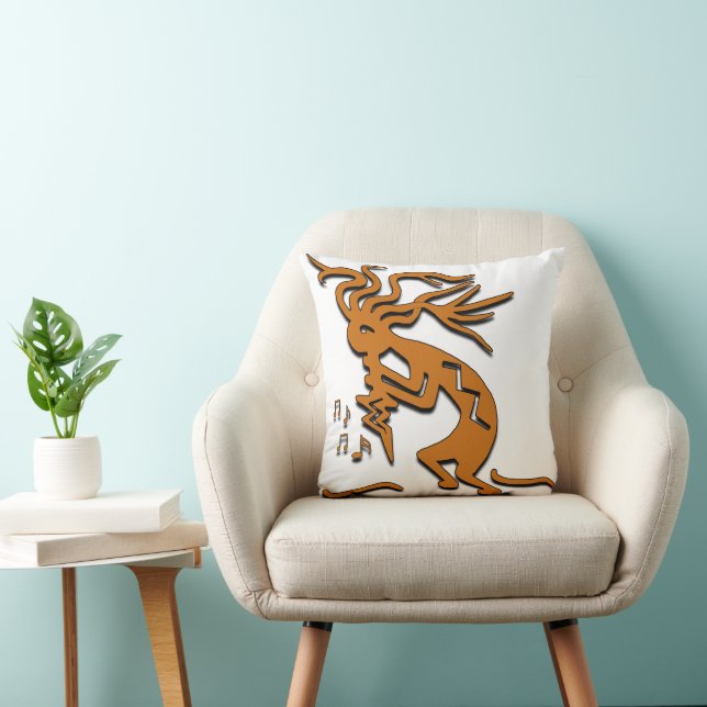Coussin Musicien Kokopelli à gauche (Chaise)