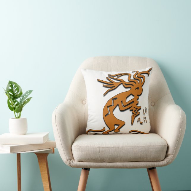 Coussin Musicien Kokopelli face à droite (Chaise)