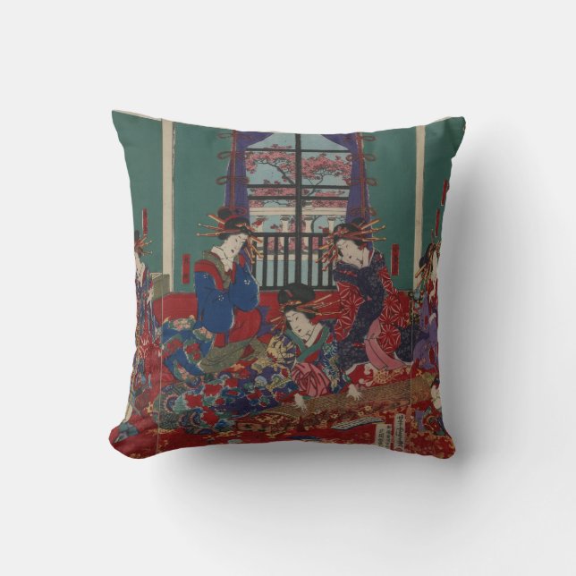 Coussin Musiciens japonais (Recto)