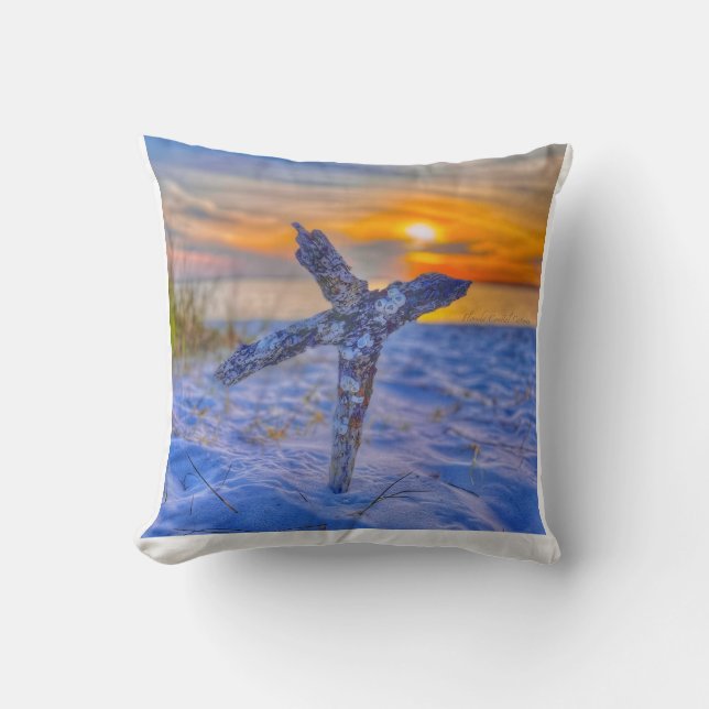 Coussin Musique à café croix de plage (Recto)