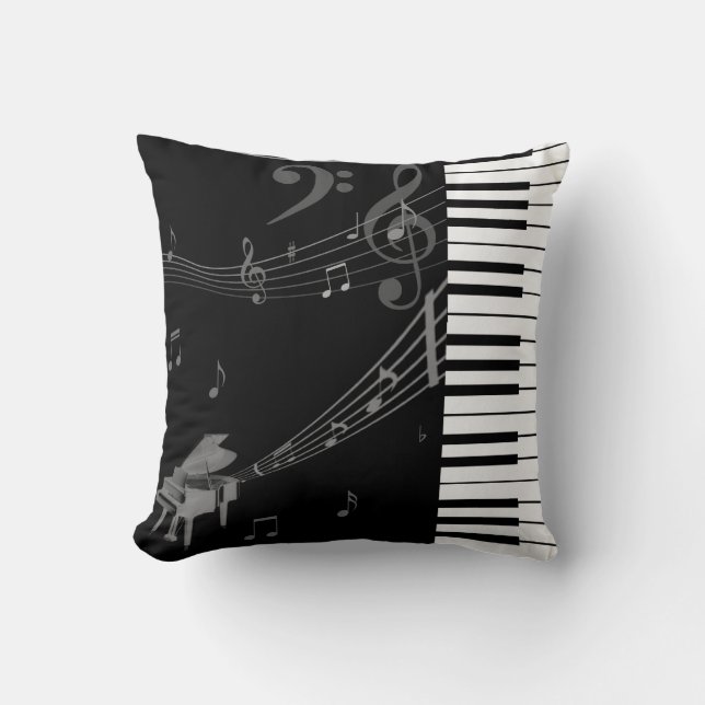 Coussin Musique de piano (Recto)