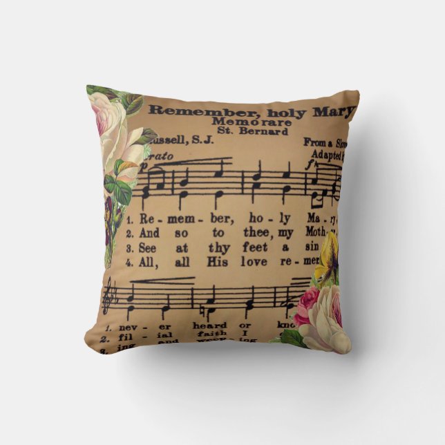 COUSSIN MUSIQUE DE ROSES DE VIERGE MARIE MEMORARE (Recto)