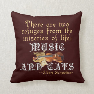 Coussin Musique et chats