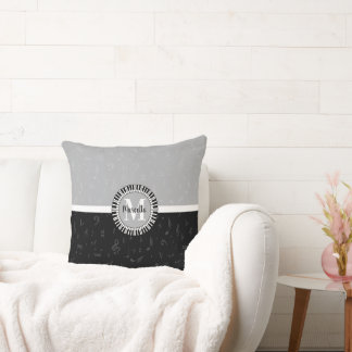 Coussin Musique Monogramme contemporaine subtile Thème