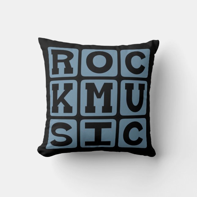Coussin Musique rock, Genre musical (Recto)