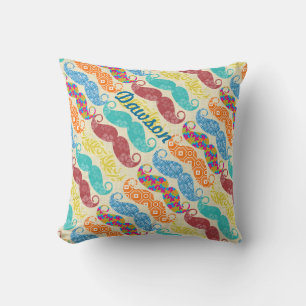 Coussin Mustache M. Hipster Vintage Retro