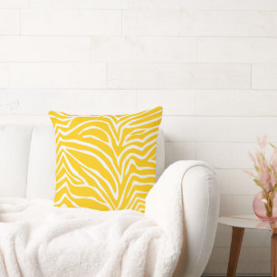 Coussin Mustard Jaune Hors Zèbre Blanc Ou N'Importe Quel C