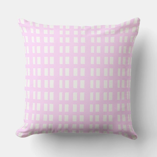 Coussin MVB Design Plaid Rose doux (Recto)