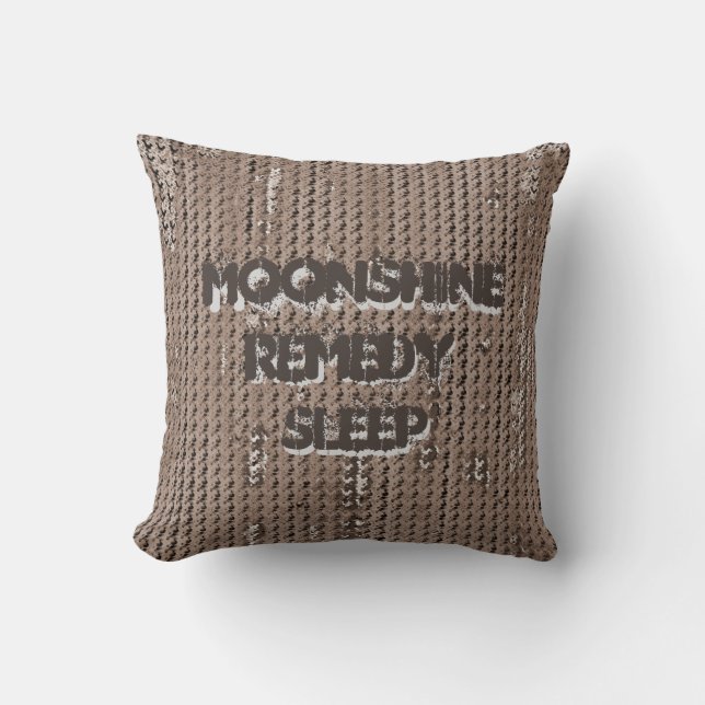 Coussin MVB Faux Burlap Lance Oreiller/Taupe-Moonshine (Recto)