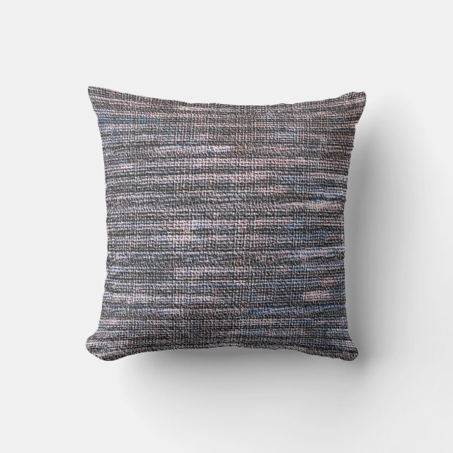 Coussin MVB Patiné bleu/gris Faux Burlap (Recto)