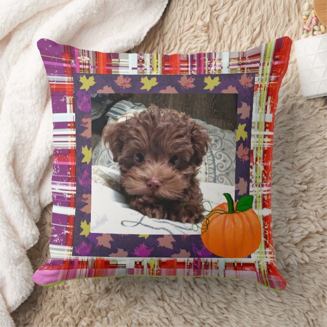Coussin MVB Pumkin Plaid Personnalisable (Couverture)