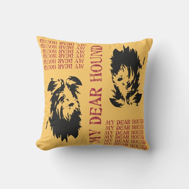 Coussin My dear hound (Recto)