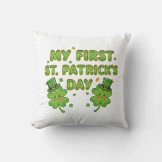 Coussin My First St. Patrick's Day | Cute Kawaii Shamrock