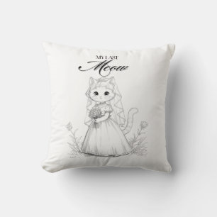 Coussin My Last Meow Design de l'enterrement de vie de jeu