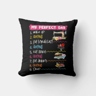 Coussin My Perfect Day Wake Up Quilting and Sewing