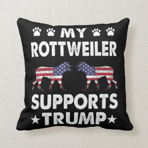 Coussin My Rottweiler soutient Trump Shirt Election 2020
