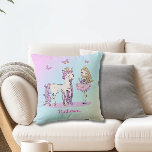 Coussin "My Unicorn" Gold Sparkle (Créateur téléchargé)