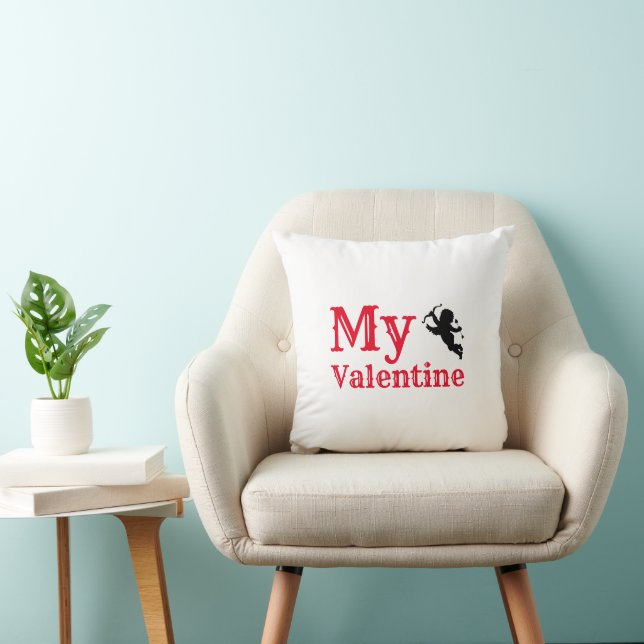 Coussin My Valentine Forever Typographie Valentine (Chaise)