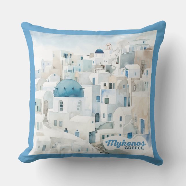 Coussin Mykonos Grèce (Recto)