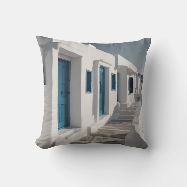 Coussin Mykonos Grèce Travel (Recto)
