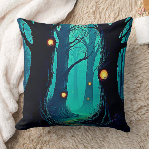 Coussin Mystère de la forêt Imaginaire foncé