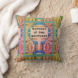 Coussin Mystérieux univers psychédélique rétro