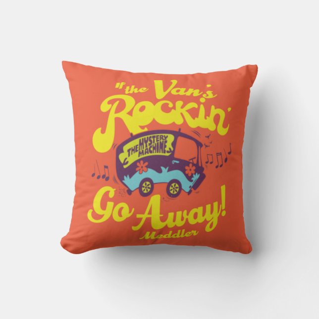 Coussin Mystery Machine "Si le Rockin du Van'..." (Recto)