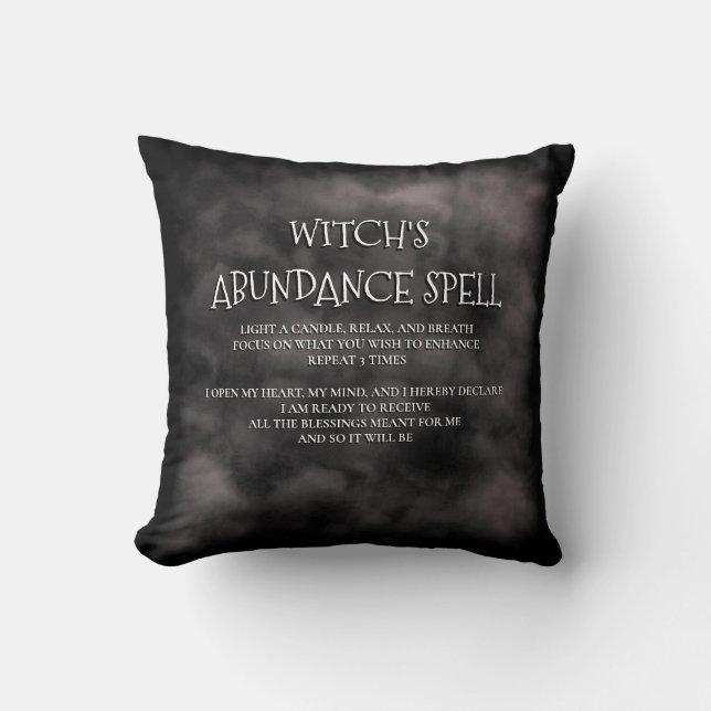 Coussin Mystic Fog Black sorch's Abundance Spell (Recto)
