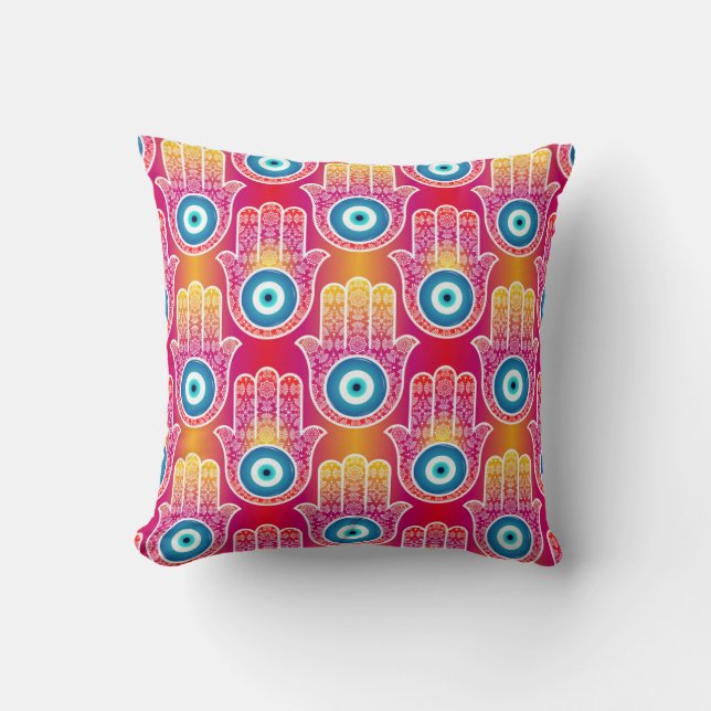 Coussin Mystic hamsa : design harmonieux. (Recto)