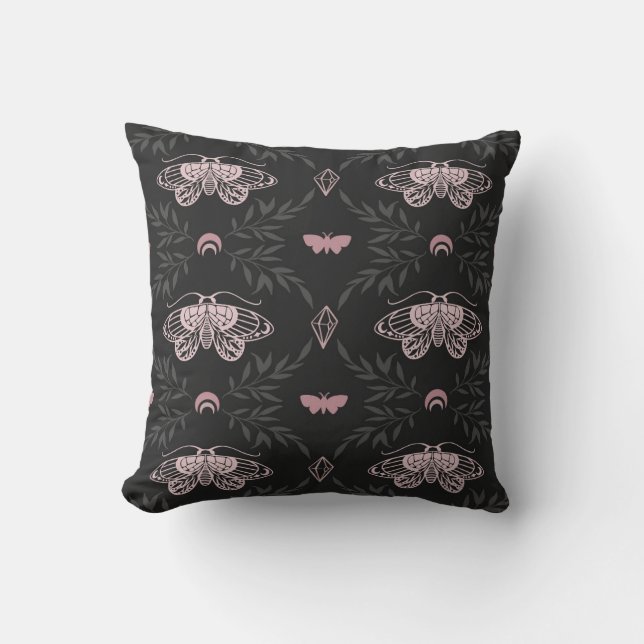 Coussin Mystic Moth and Moon (Recto)