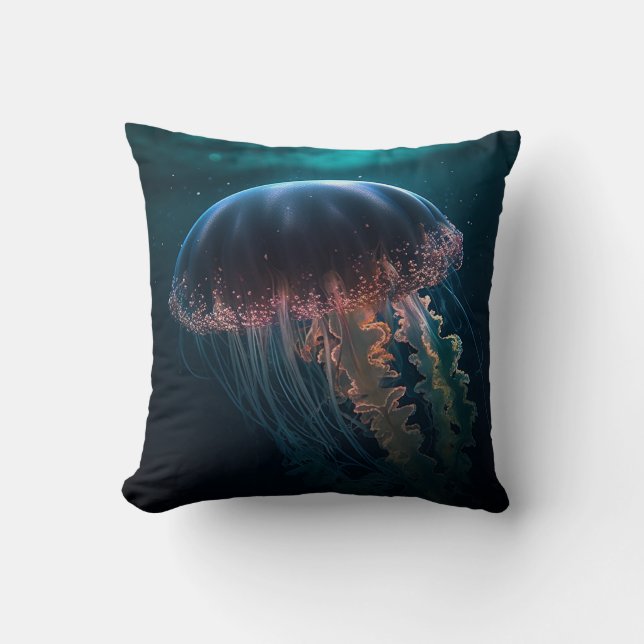Coussin Mystic Ocean Jellfish (Recto)